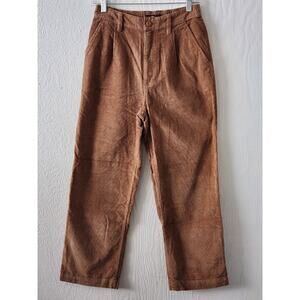 Vans Pants Womens Size 26 Brown Corduroy Casual Straight Leg Slash Pocket